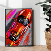 Super car Ferrari 458 Automotive art poster - wall art